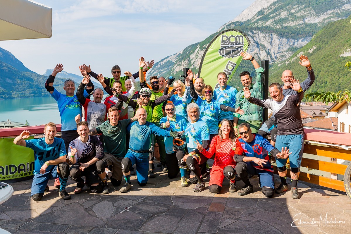 Group picture of all the RCM riders attending the Dolomiti Paganella training camp 2019